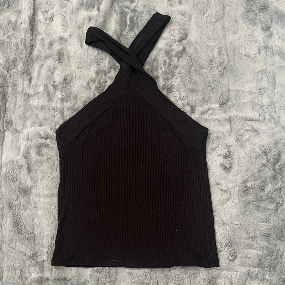 Project Social T Black Halter Camisole